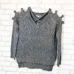 Moral fiber shoulder cut out sweater size Small